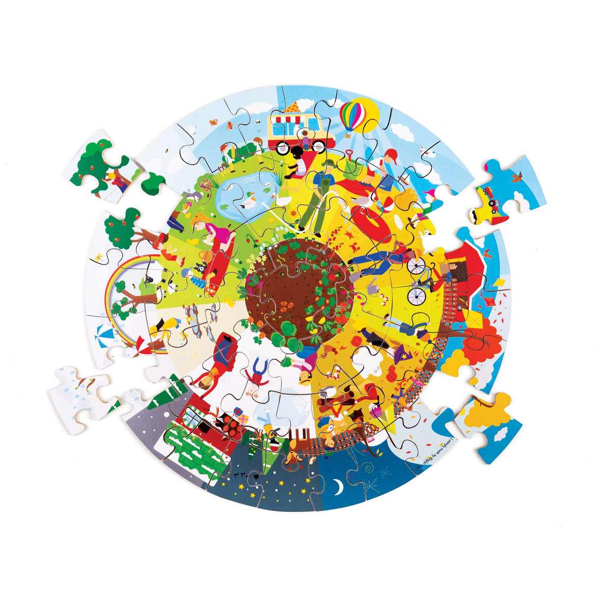 Seasonal Circular Floor Puzzle