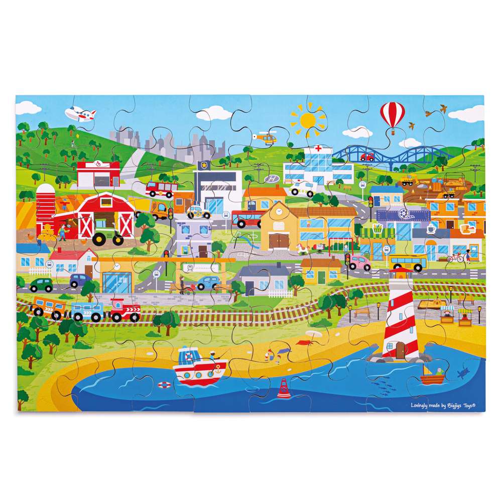 Transport Town Floor Puzzle