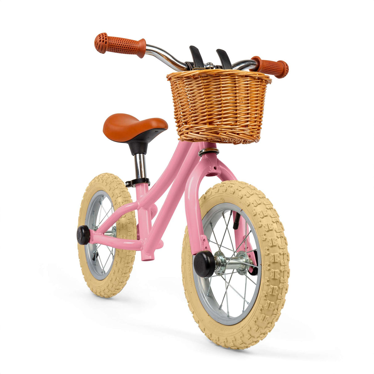 Pink Toddlers Balance Bike With Basket
