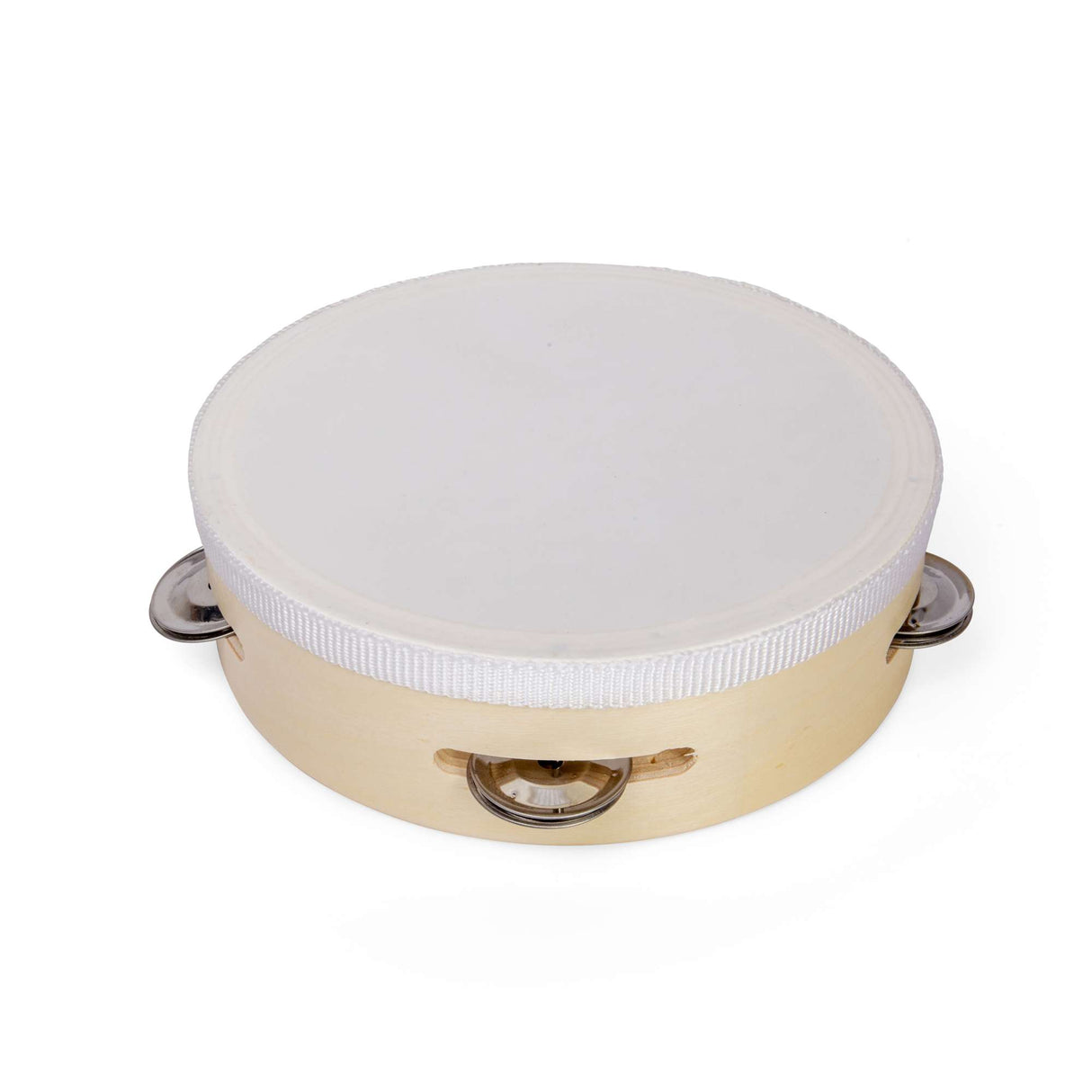 Natural Tambourine Wooden Musical Instrument Toy for Rhythm and Coordination