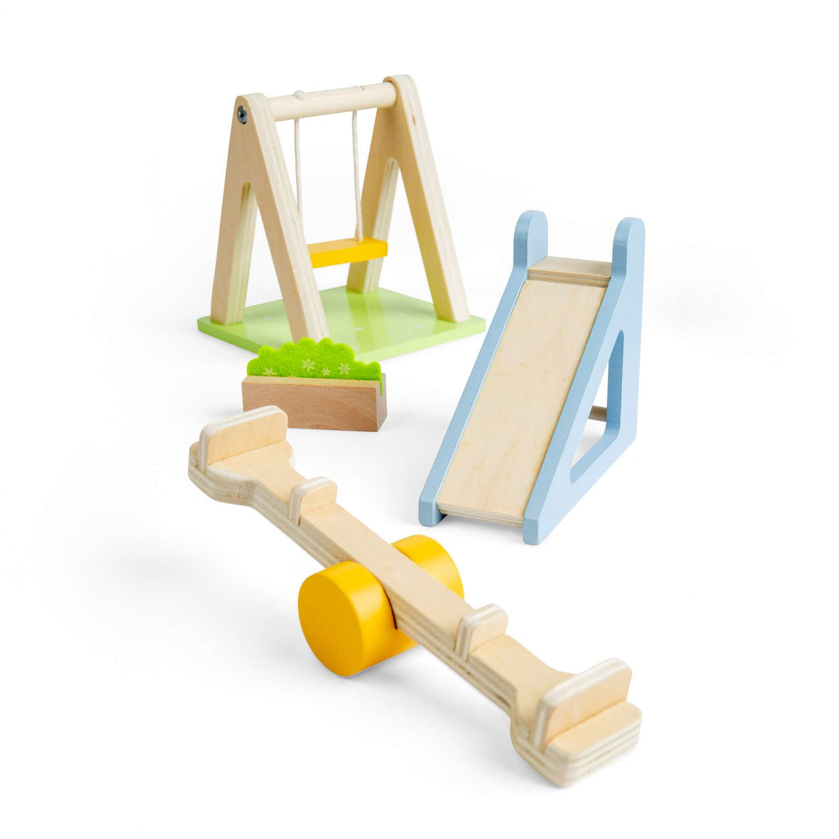 Garden Set- Kids Dolls House Furniture, Wooden 4 Pcs Accessory Pack