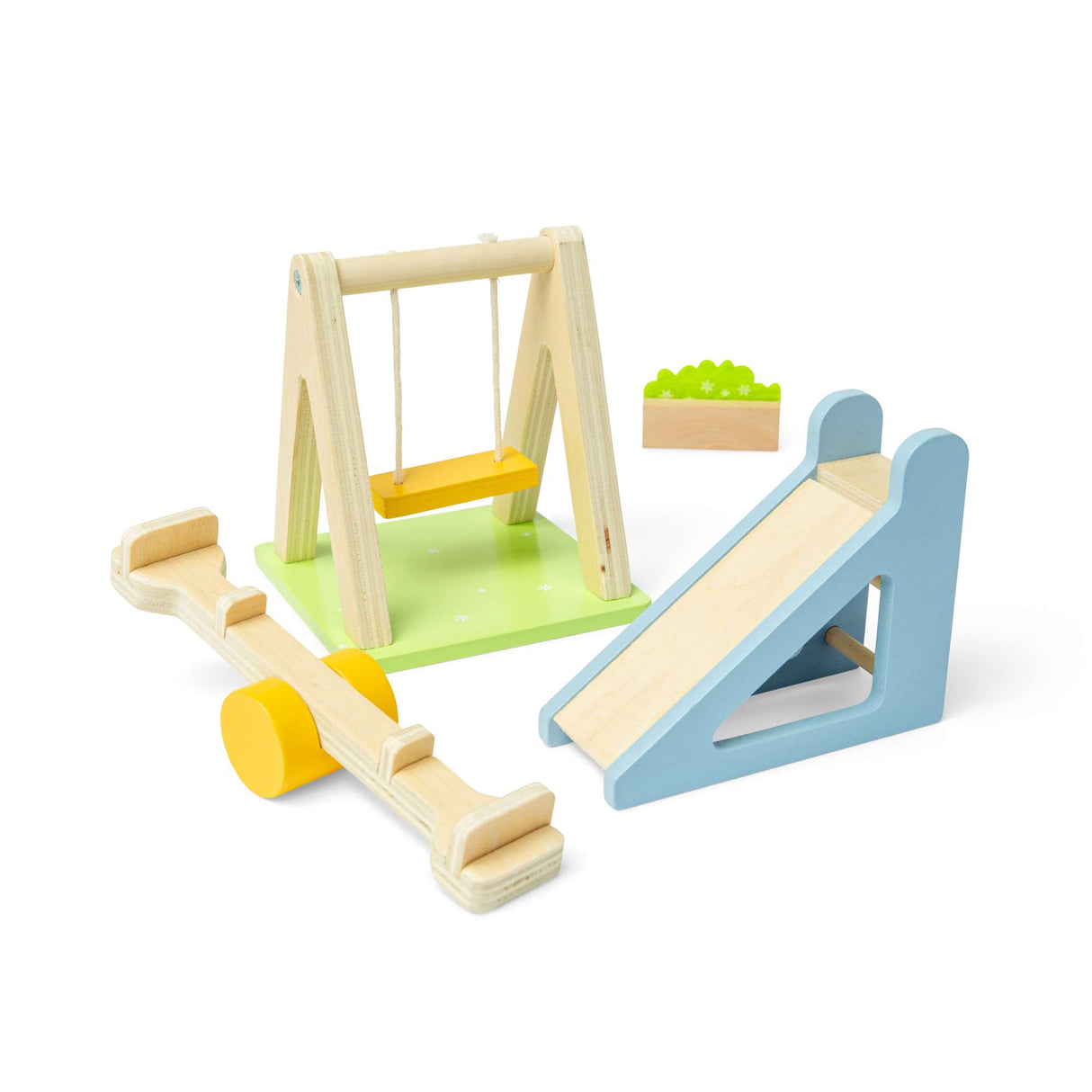 Garden Set- Kids Dolls House Furniture, Wooden 4 Pcs Accessory Pack