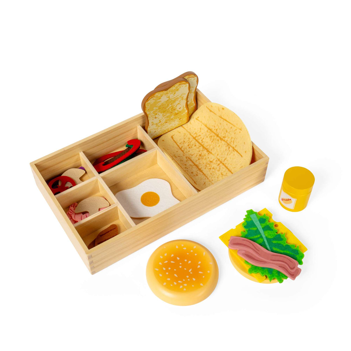 Deli Set Wooden & Felt Play Food