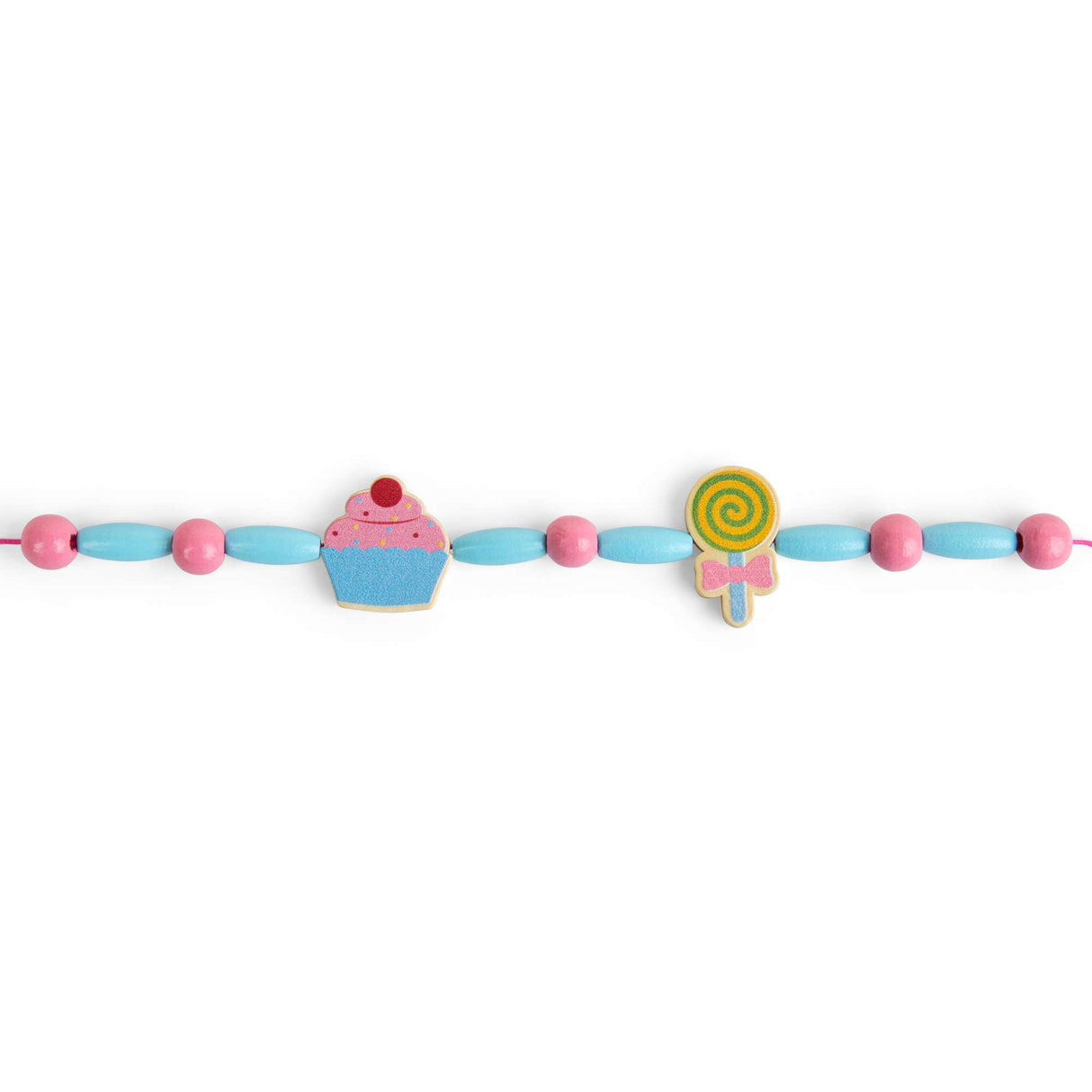 Bigjigs Toys Cheerful Charms Jewellery Set- Kids' Necklace & Bracelet Making Kit