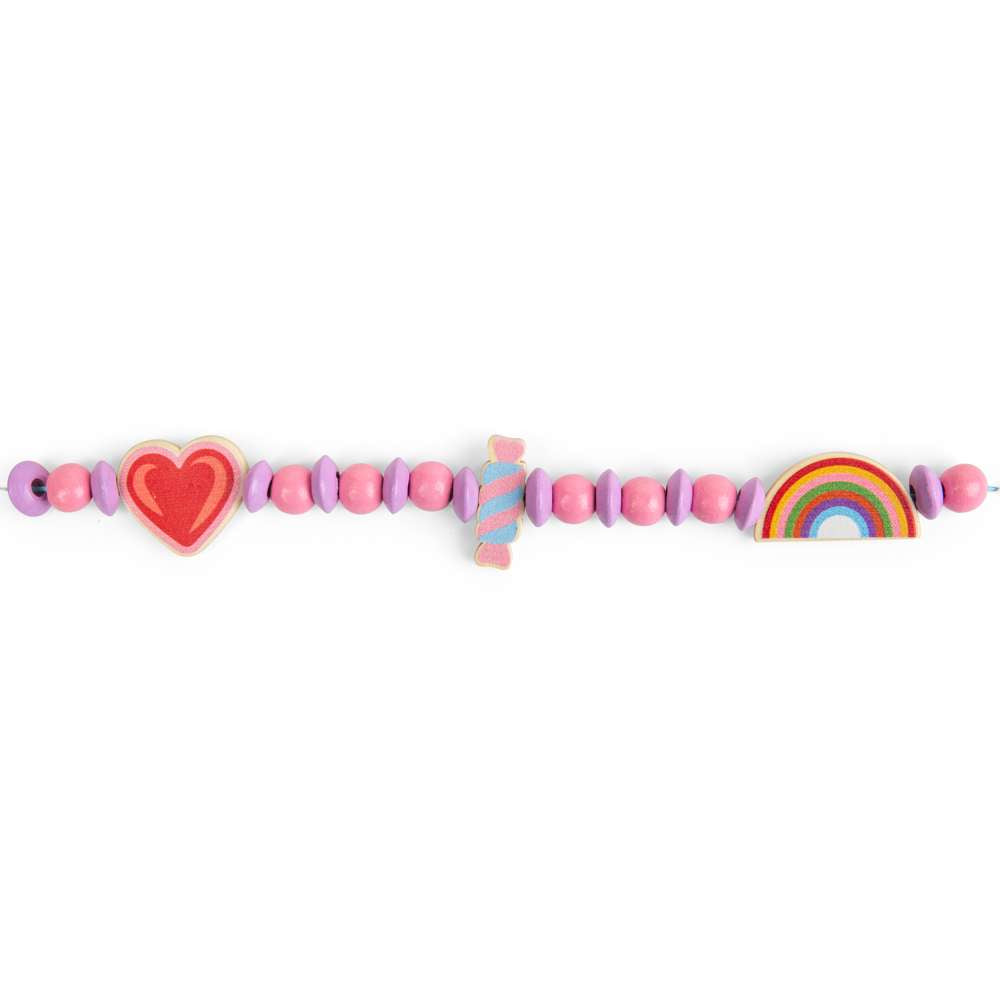 Bigjigs Toys Cheerful Charms Jewellery Set- Kids' Necklace & Bracelet Making Kit
