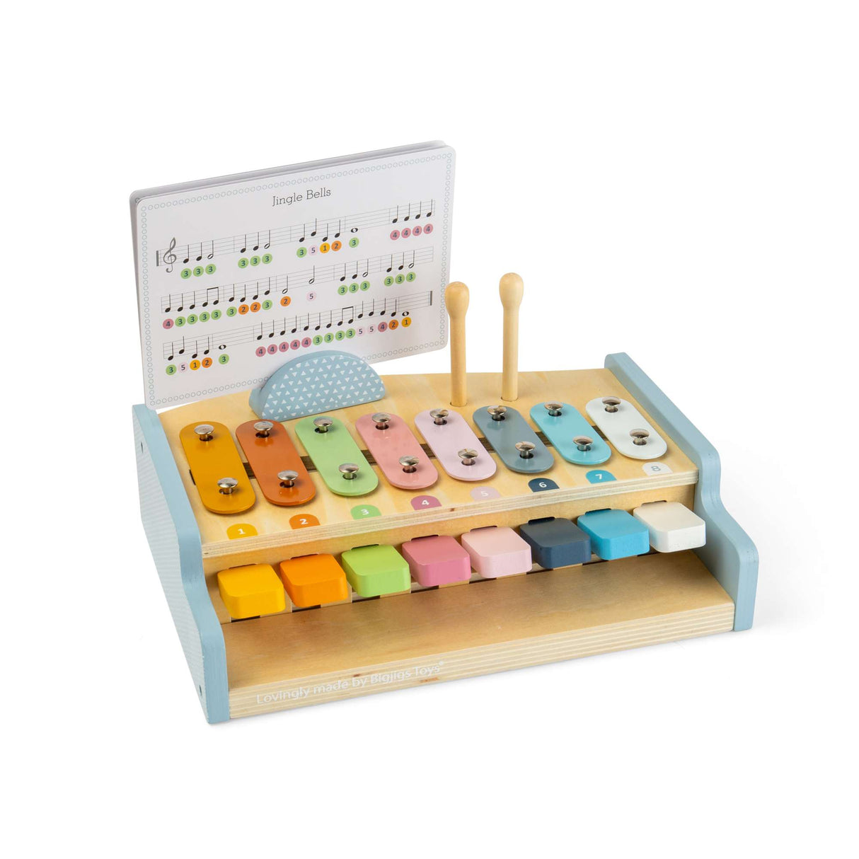 Xylo Piano - 2-in-1 Wooden Xylophone & Baby Piano, Kids Music Toy