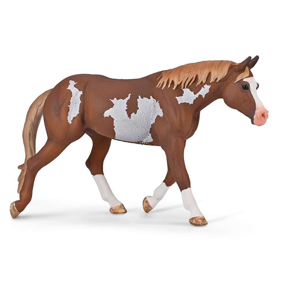 CollectA American Paint Horse Stallion Chestnut Overo- Toy Animal Figures