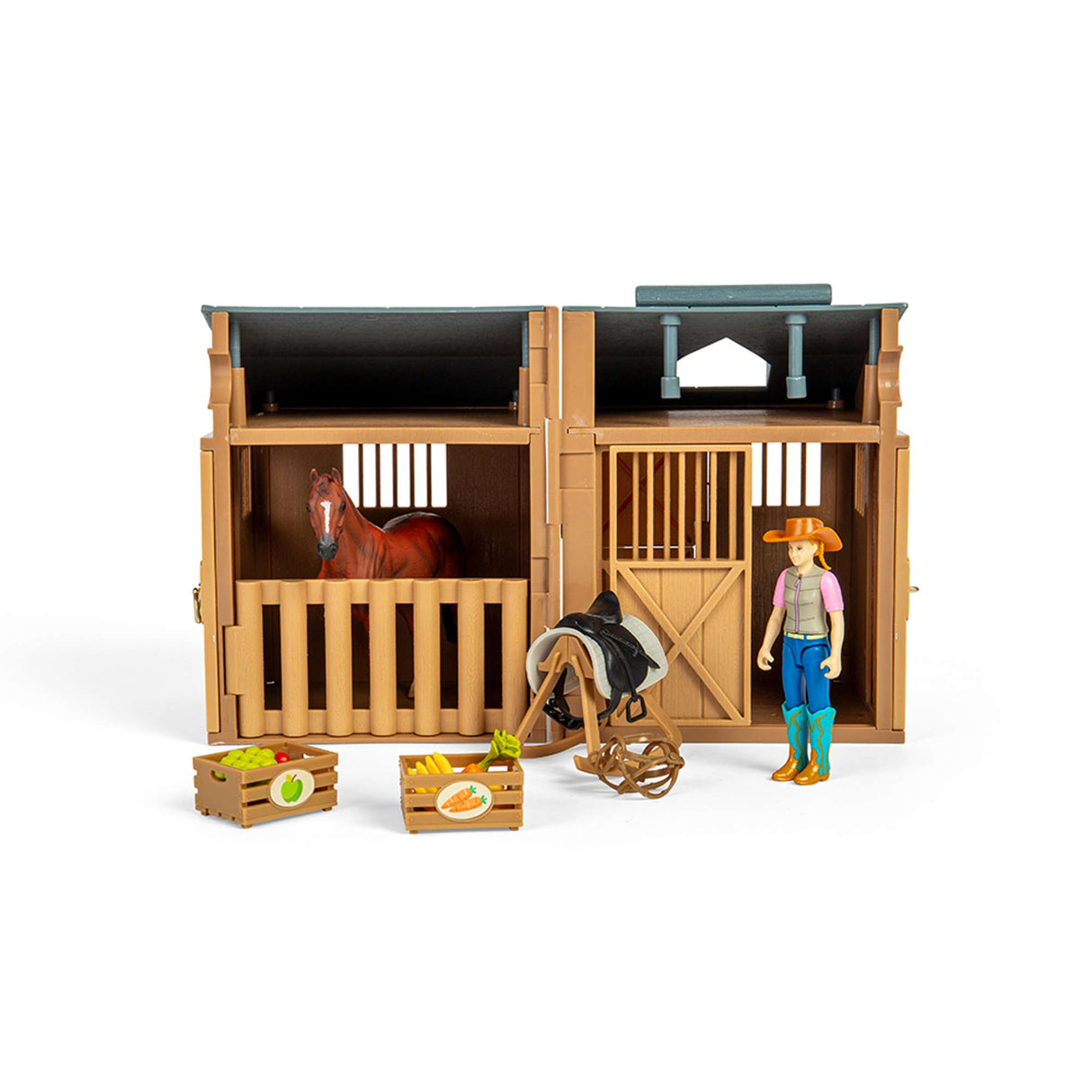Rider & Accessories with Horse & Stable Box Set
