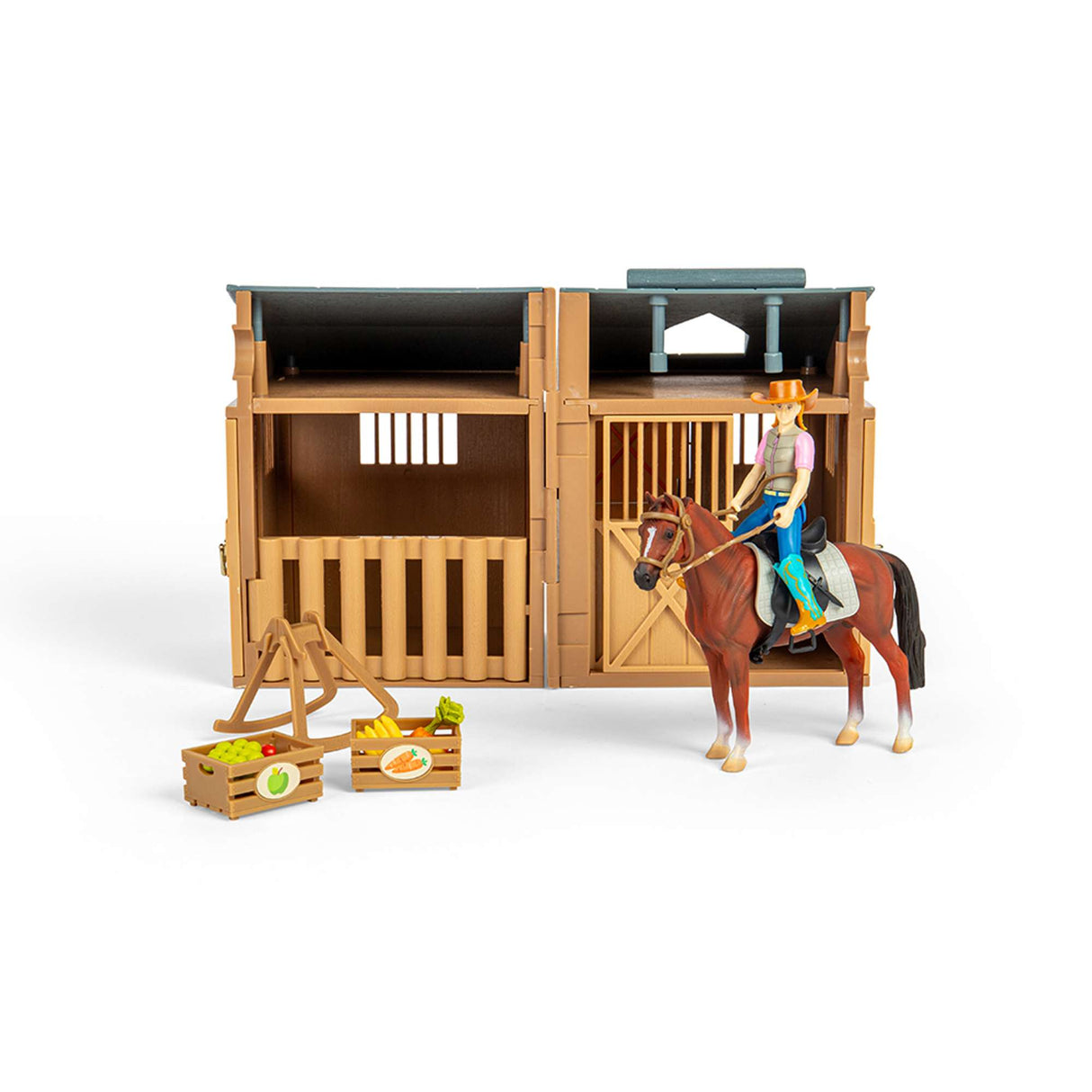 Rider & Accessories with Horse & Stable Box Set