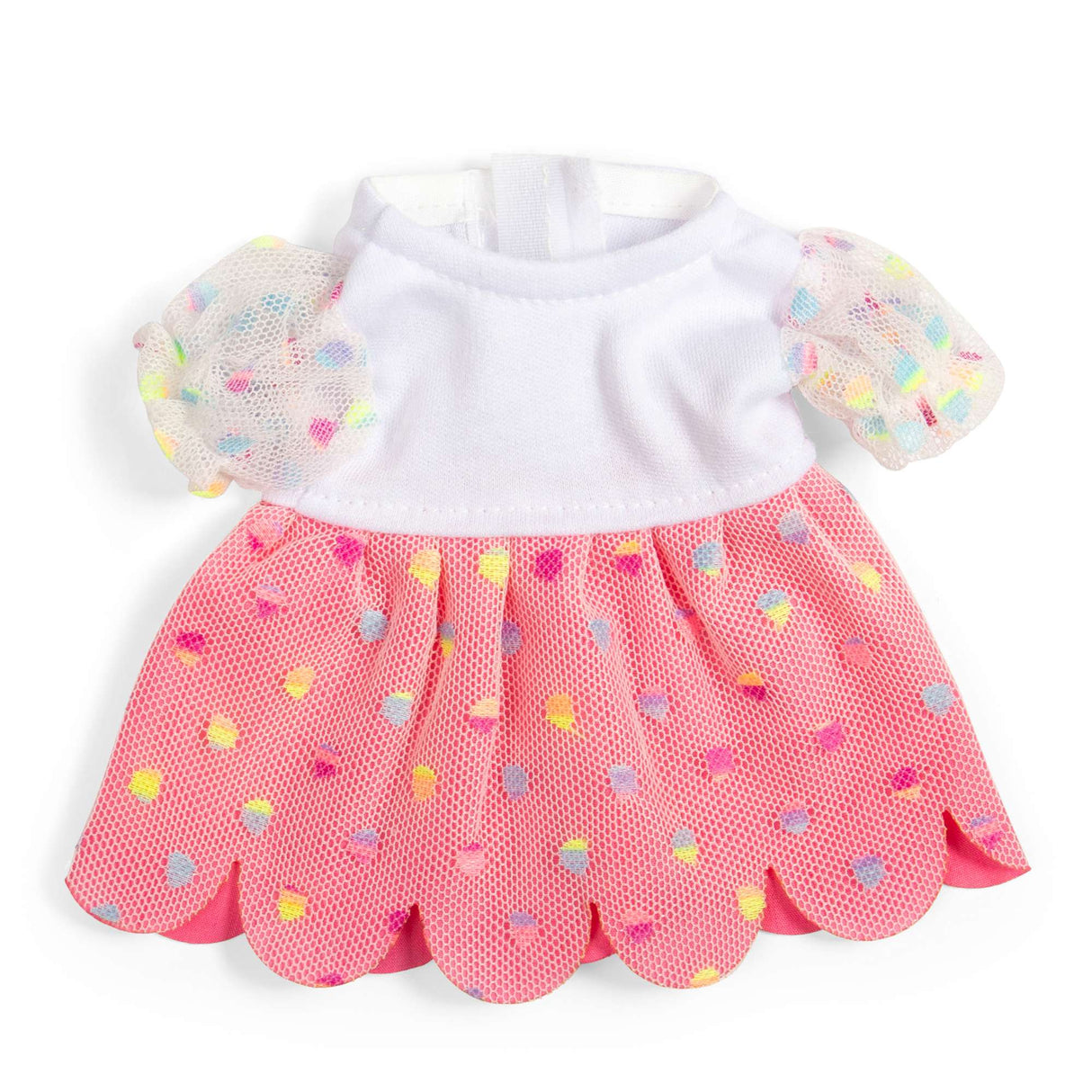 Bigjigs Toys Pink Party Dress - Small- Doll Clothes, Dresses for Kids Soft Dolls