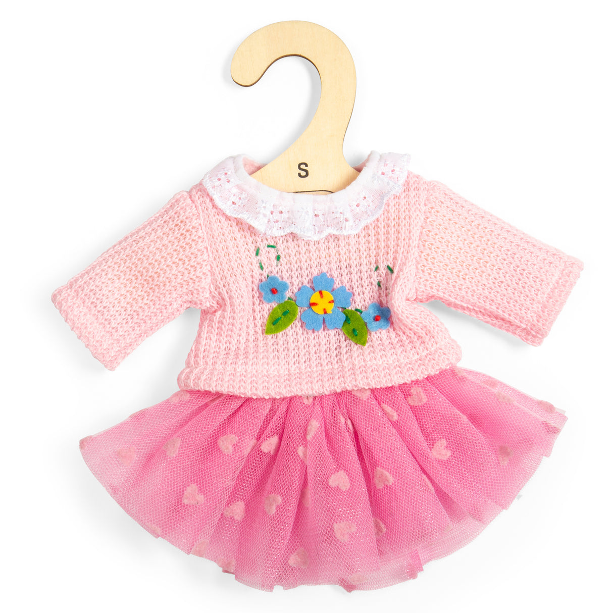 Pink Tutu And Jumper-Small- Doll Clothes Set for Kids' Rag Dolls