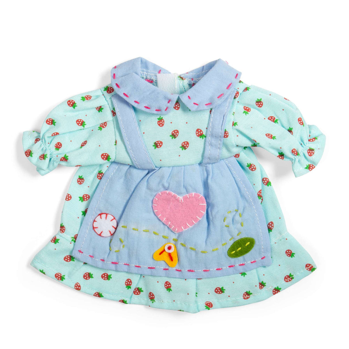 Blue Strawberry Dress (Small) - Doll Clothes, Outfits & Dresses
