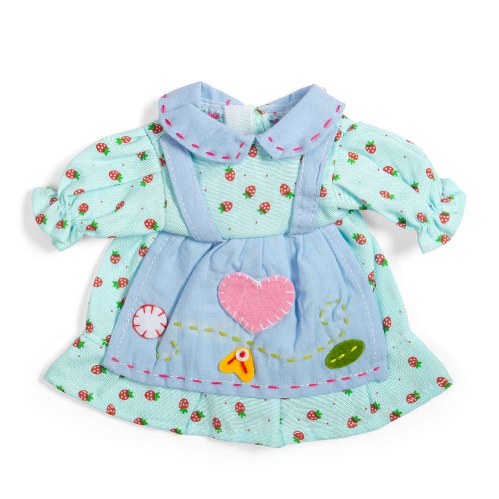 Blue Strawberry Dress (Small) - Doll Clothes, Outfits & Dresses