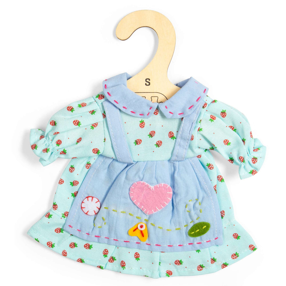 Blue Strawberry Dress (Small) - Doll Clothes, Outfits & Dresses