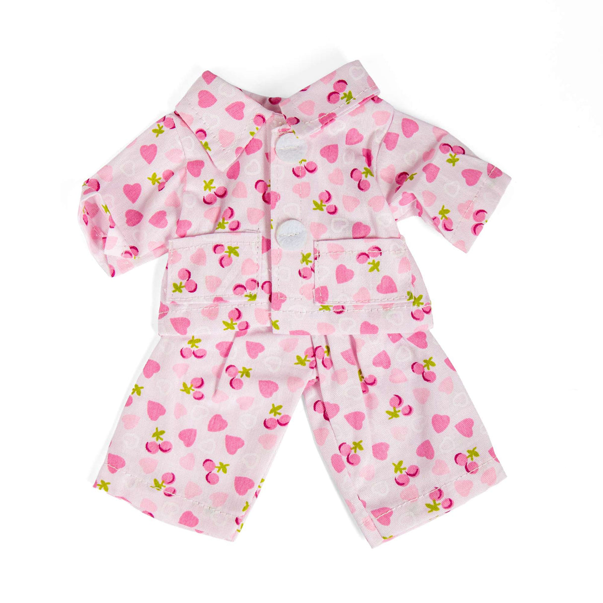 Day Pyjamas (Small) - Dolls Pink PJ Set, Doll Clothes & Accessories