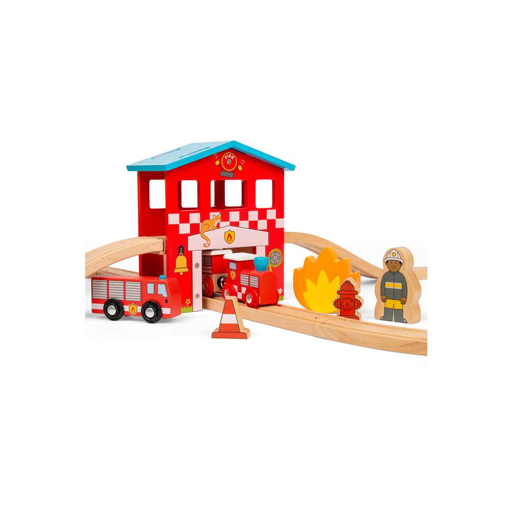 Fire Station Train Set - DAMAGED BOX