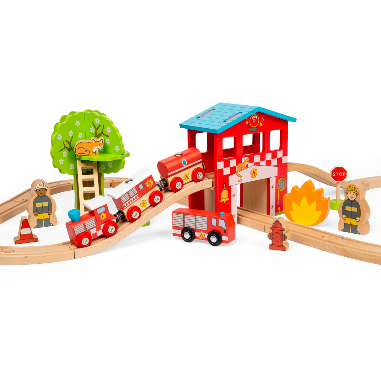 Fire Station Train Set