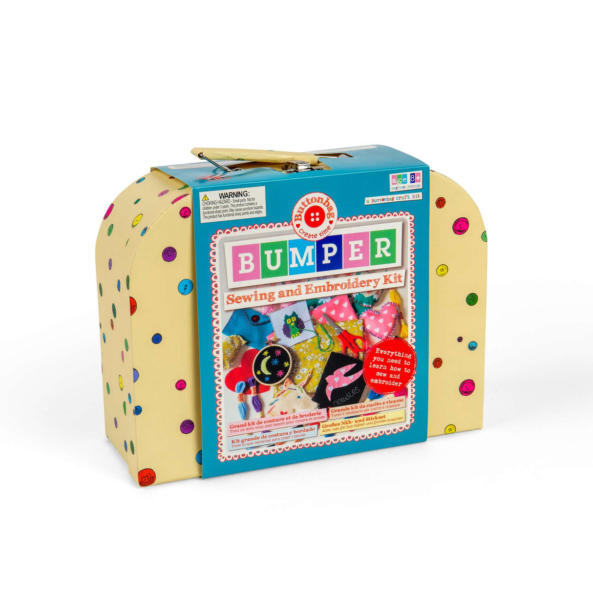 Buttonbag Bumper Sewing Kit: Cross Stitch & Embroidery for Beginners