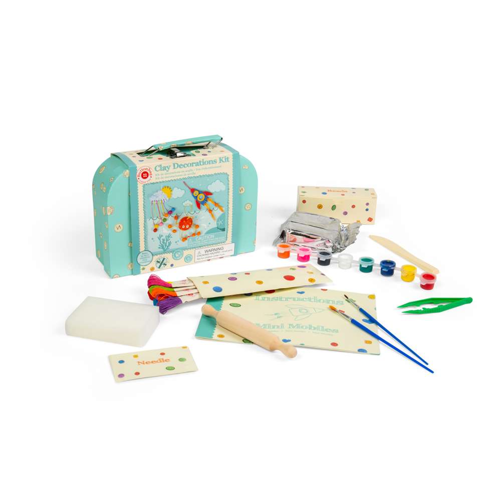 Buttonbag Clay Decorations Kit- Craft Kits for Kids, Family Creative Activities