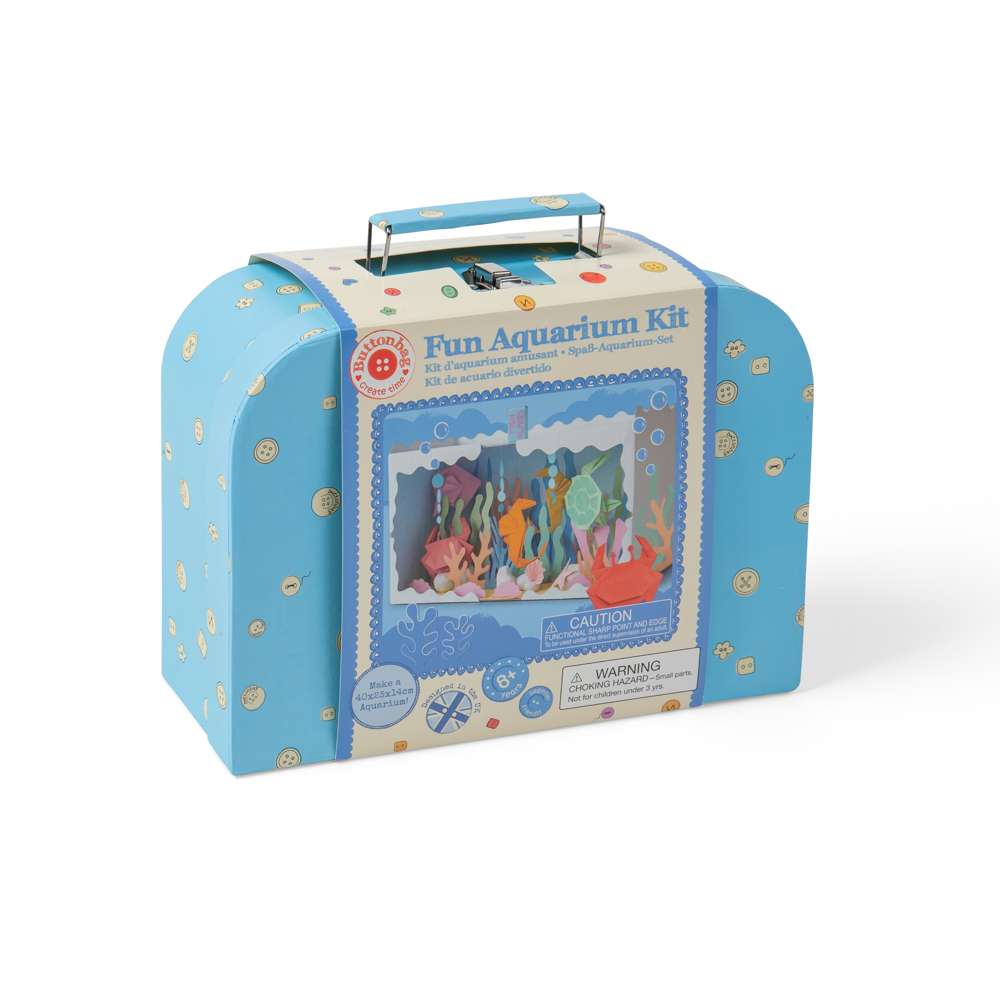 Buttonbag Fun Aquarium Kit- Ocean Themed Origami & Card Craft Model Set for Kids