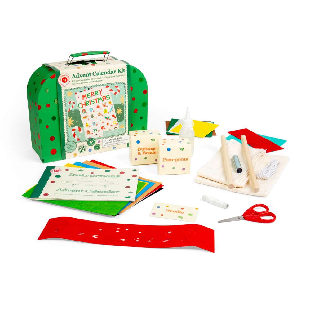 Buttonbag Advent Calendar Kit - DIY Reusable Christmas Craft Calendars for Kids