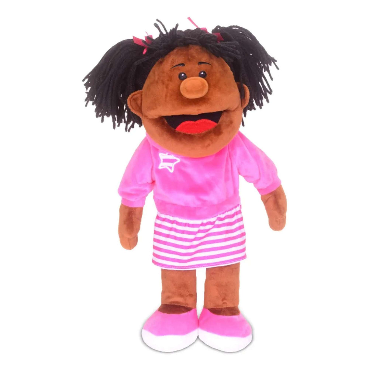 Black Girl Moving Mouth Hand Puppet