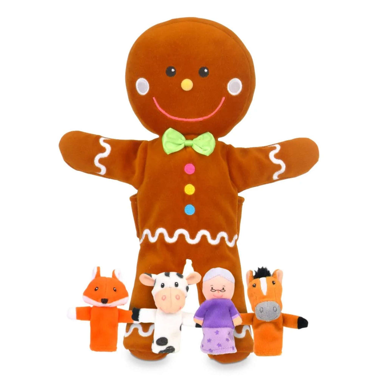 Gingerbread Man Hand and Finger Puppet Set