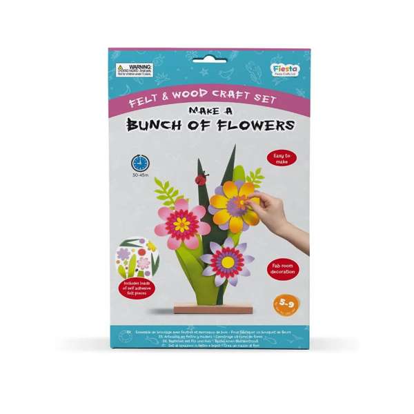Wood & Felt Craft Kit- Make a Bunch of Flowers