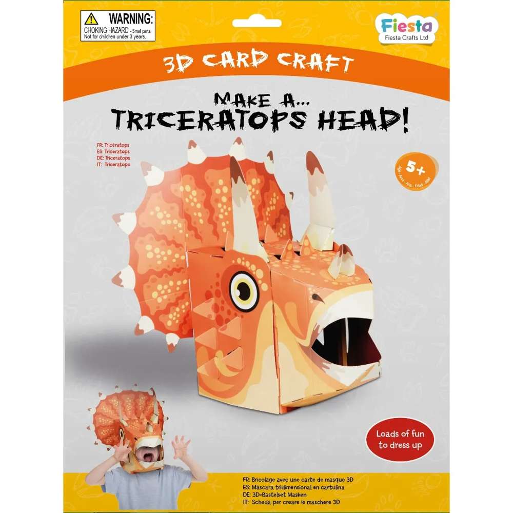 Triceratops 3D Mask Card Craft