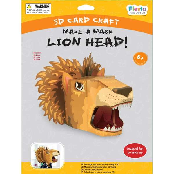 Lion 3D Mask Card Craft