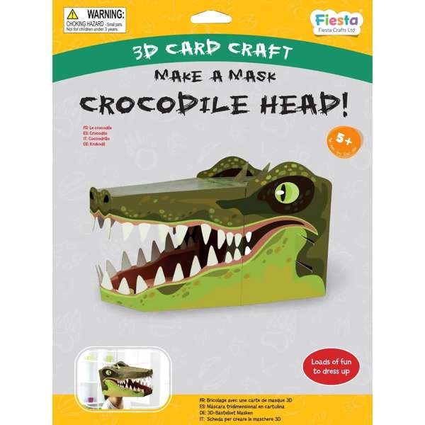 Crocodile Head 3D Mask Card Craft
