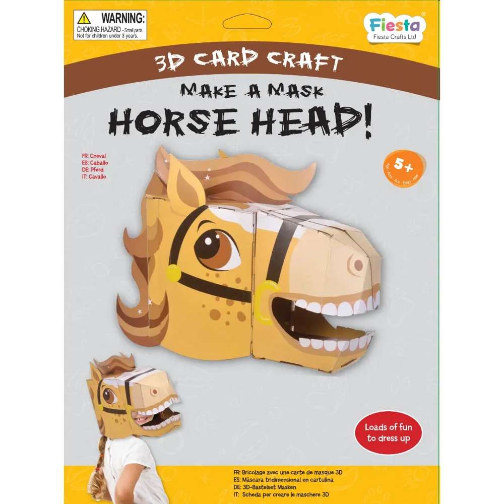 Horse 3D Mask Card Craft