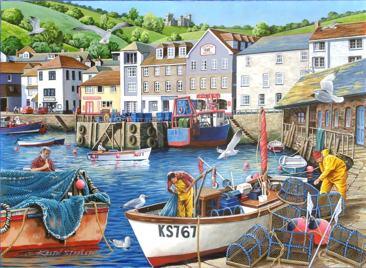 No.12 - Busy Harbour - 1000 Piece Jigsaw Puzzle - DAMAGED BOX