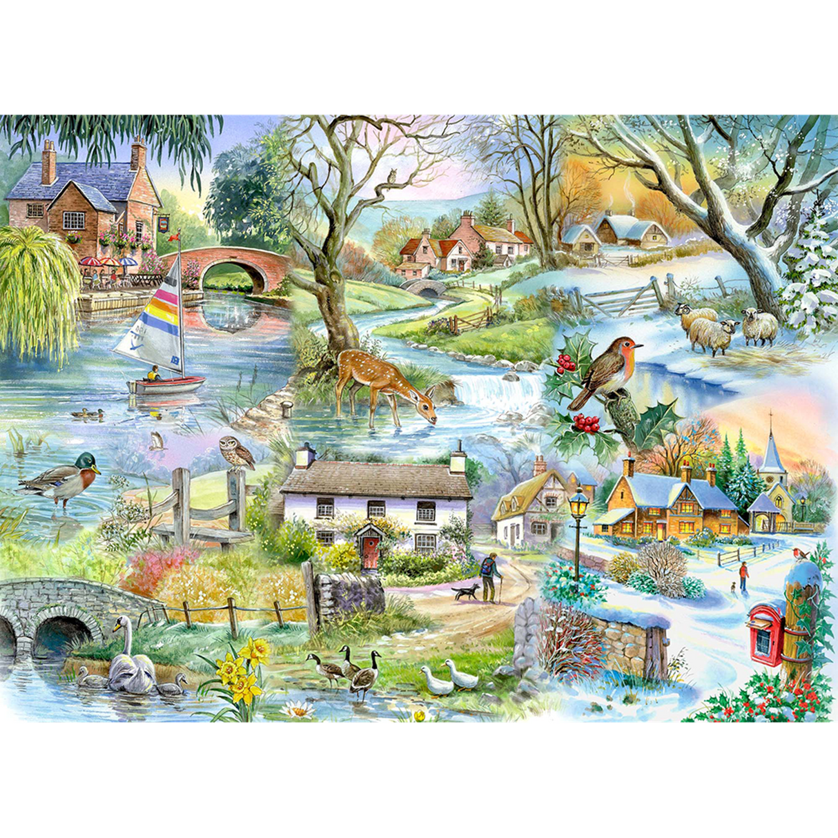 All Seasons - 500 Piece Jigsaw Puzzle - DAMAGED BOX