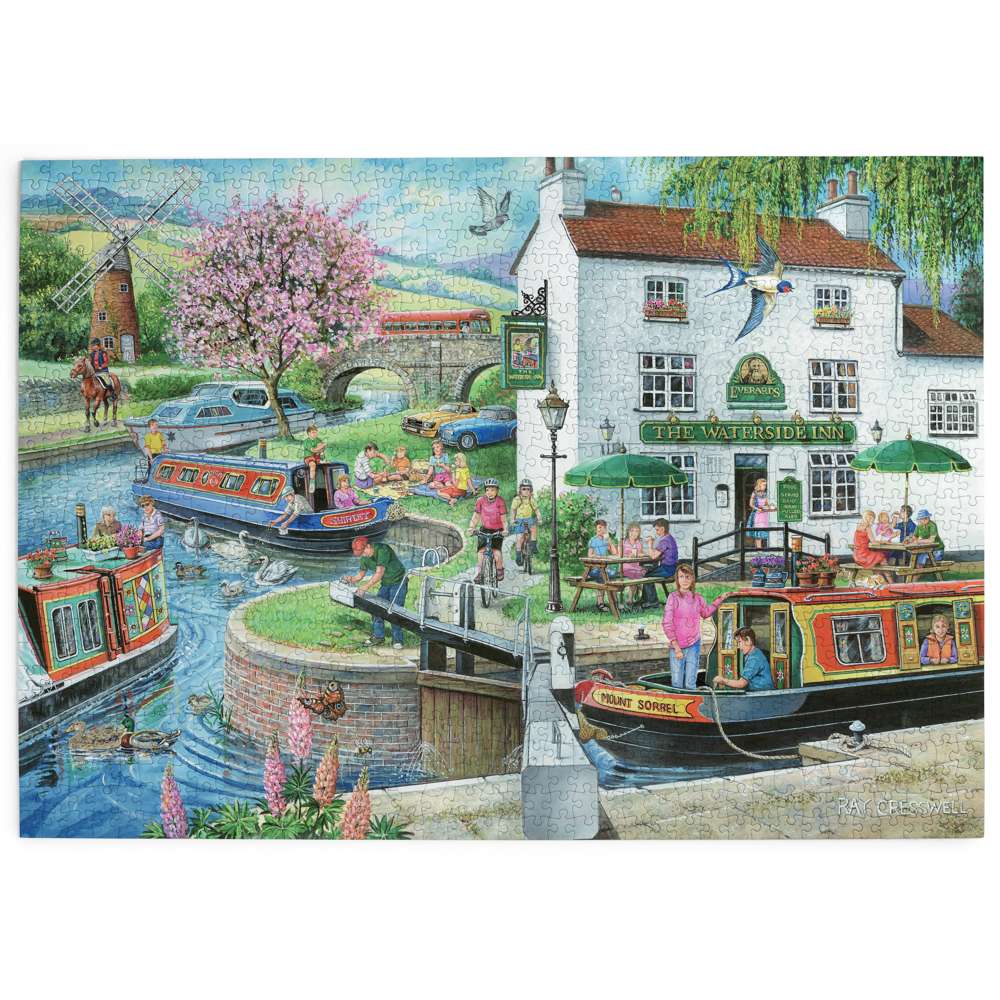 No.6 - By The Canal - 1000 Piece Jigsaw Puzzle - DAMAGED BOX