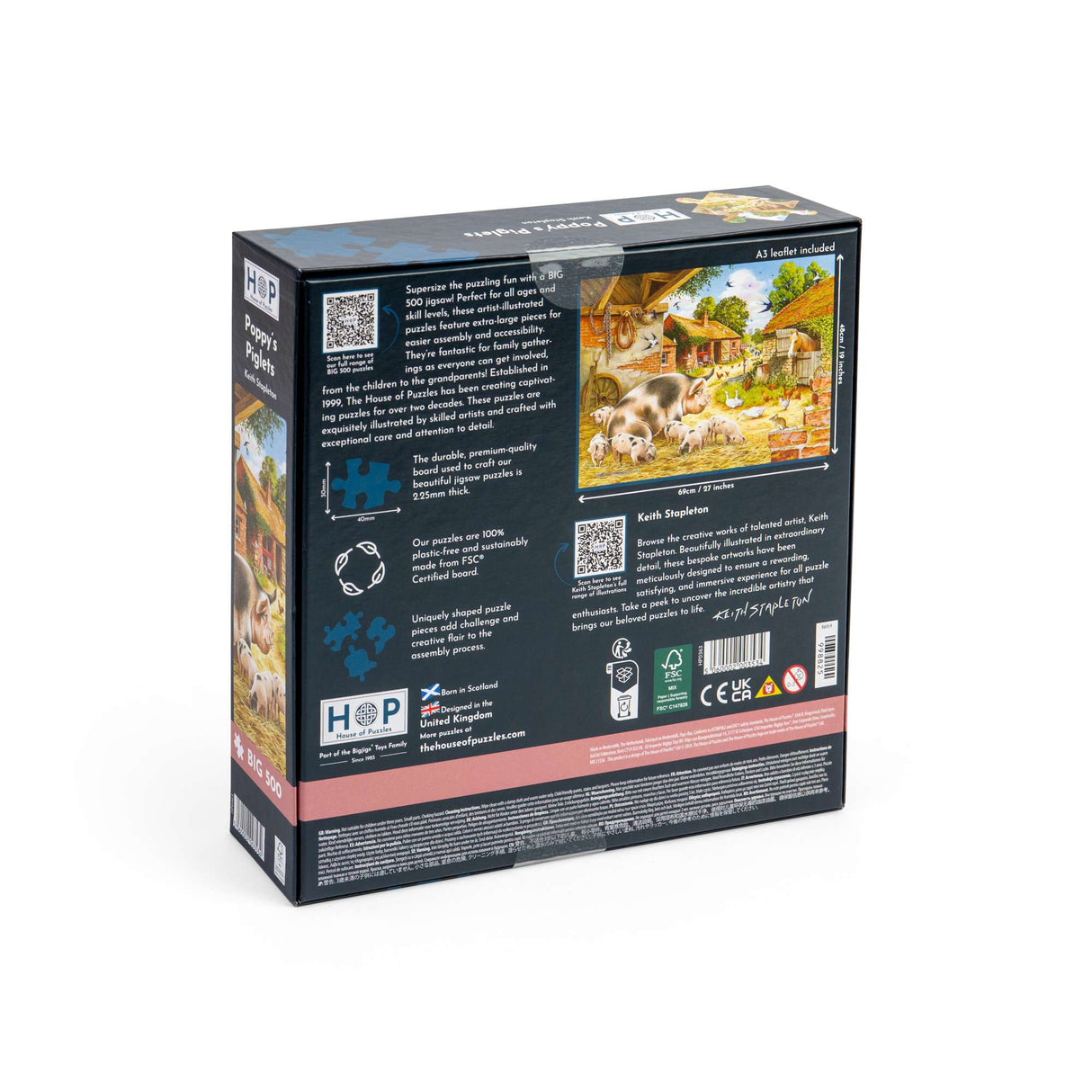 Poppy's Piglets - BIG 500 Piece Jigsaw Puzzle