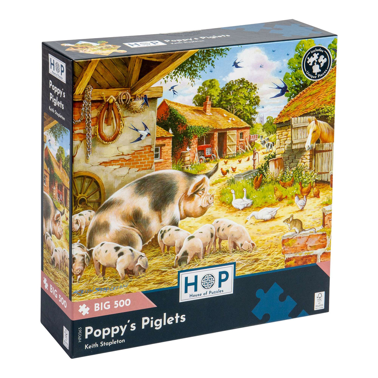 Poppy's Piglets - BIG 500 Piece Jigsaw Puzzle
