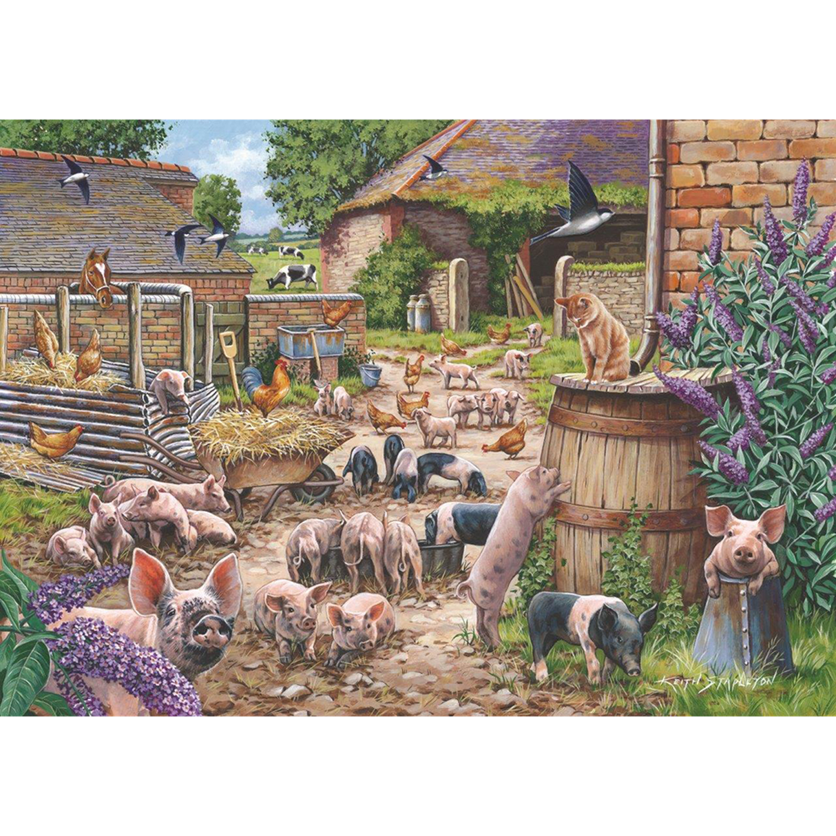 Piglet Pandemonium - BIG 250 Piece Jigsaw Puzzle