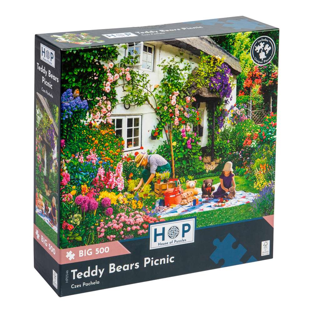 Teddy Bears Picnic - BIG 500 Piece Jigsaw Puzzle - DAMAGED BOX