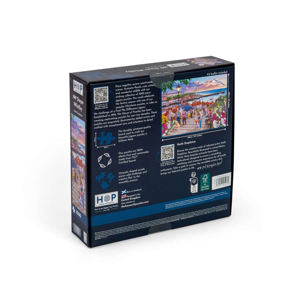 199 Steps Whitby - 1000 Piece Jigsaw Puzzle - DAMAGED BOX