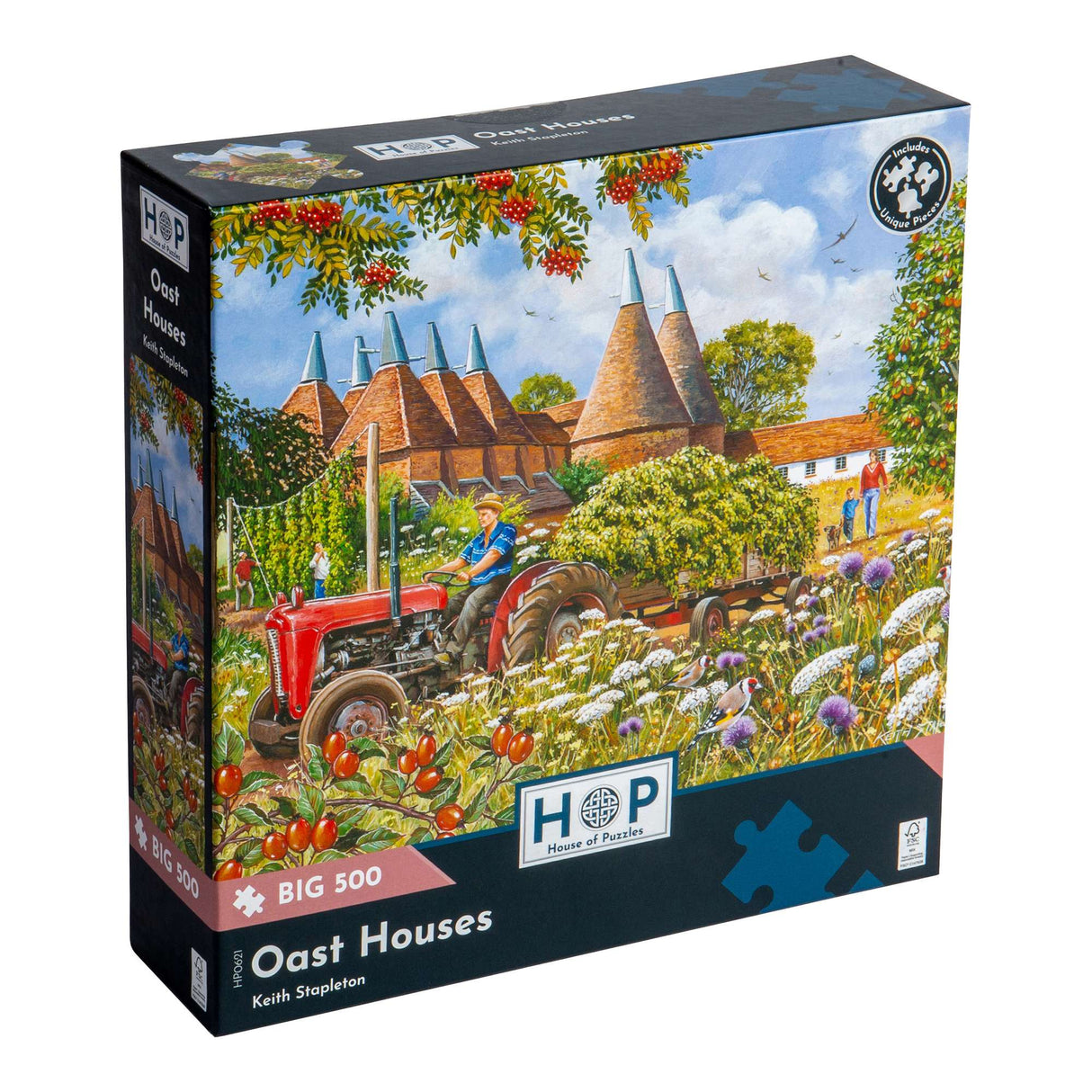 Oast Houses - BIG 500 Piece Jigsaw Puzzle