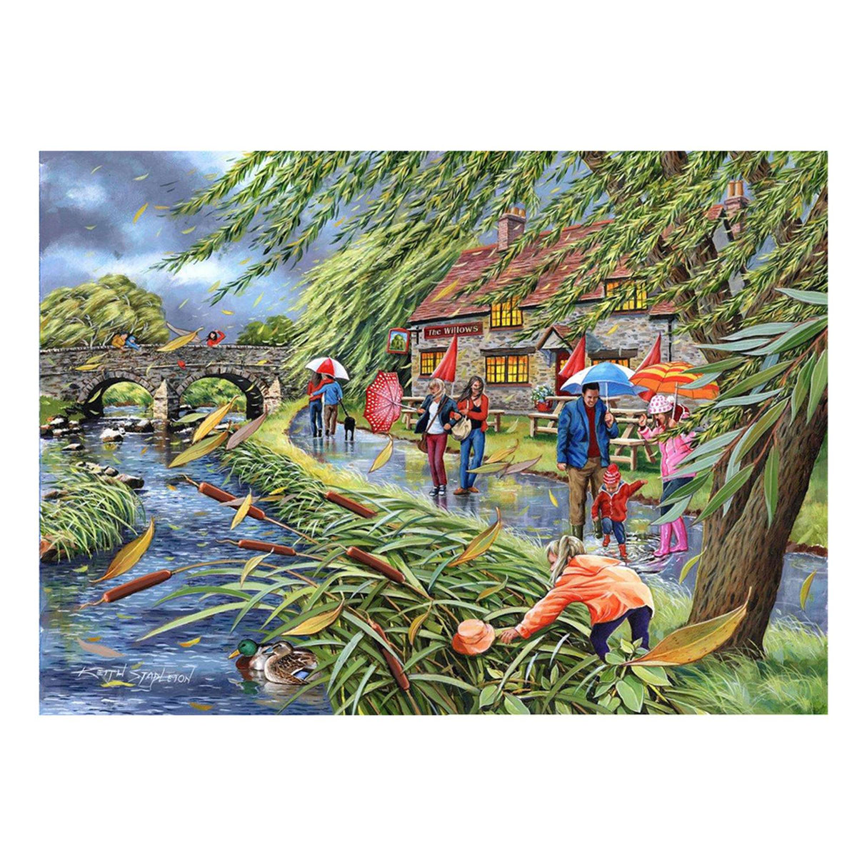 Wind at the Willows - 1000 Piece Jigsaw Puzzle
