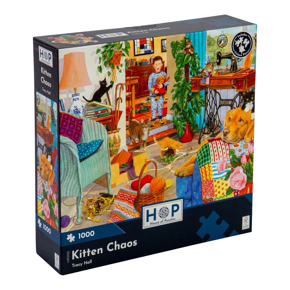 Kitten Chaos 1000 Piece Puzzle