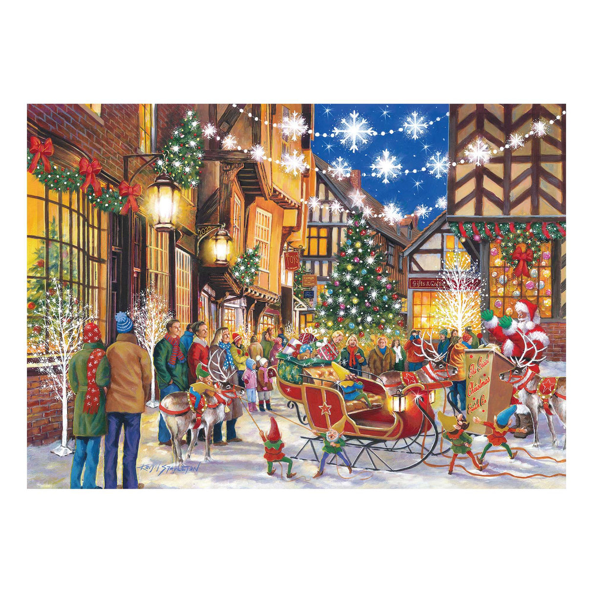 No.20 - Santa Switch On 1000 Piece Puzzle - Damaged Box