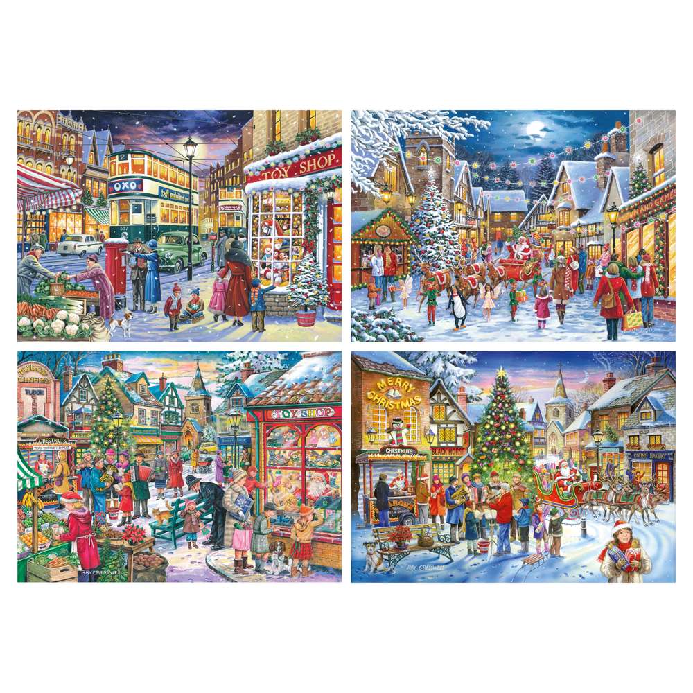 Christmas Shopping - 4 x 500 Piece - Damaged Box