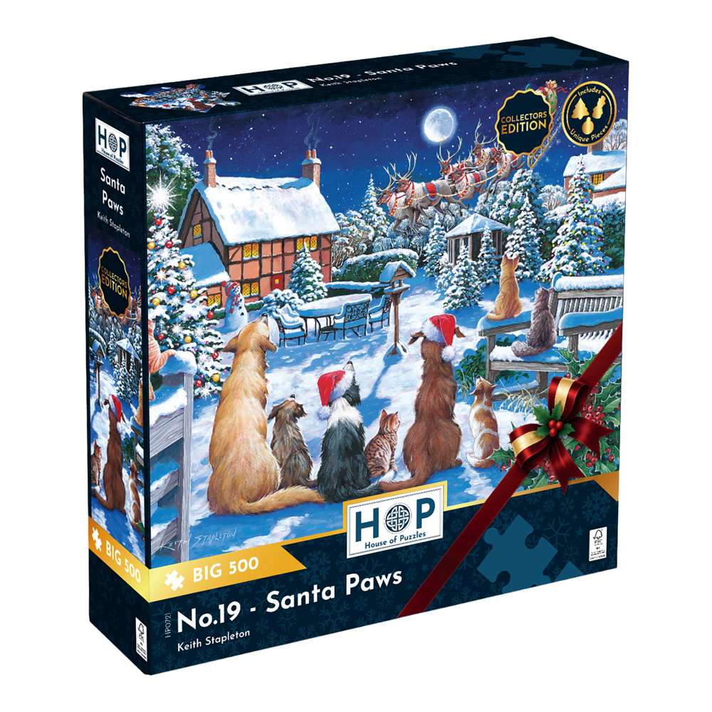No.19 - Santa Paws BIG 500 Puzzle - Damaged Box