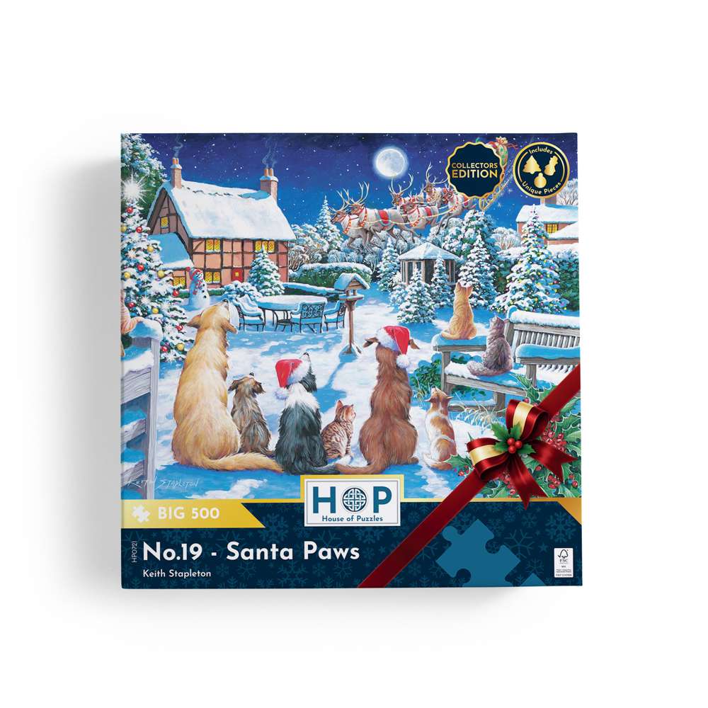 No.19 - Santa Paws BIG 500 Puzzle - Damaged Box