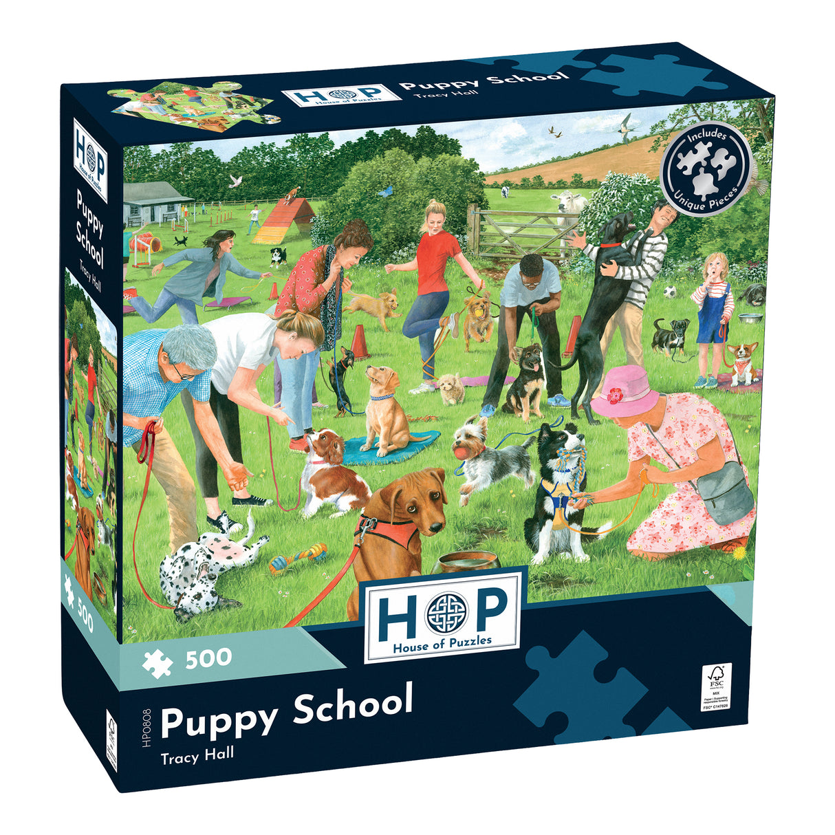 Puppy School 500 Piece Puzzle - Damaged Box