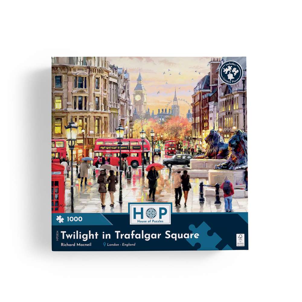 Twilight in Trafalgar Square 1000 Piece Jigsaw Puzzle