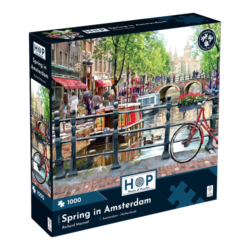 Spring in Amsterdam 1000 Piece Puzzle - Damaged Box